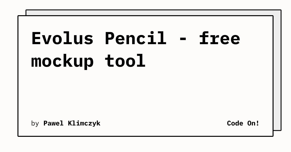 Evolus Pencil free mockup tool